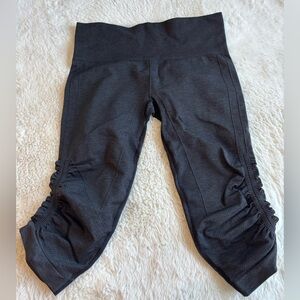 lululemon athletica Charcoal Leggings with Ruched Detail